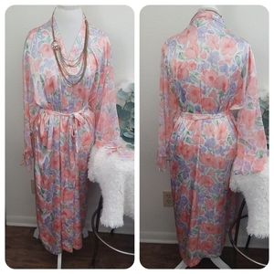 Vintage Josie Pink Floral Night Robe